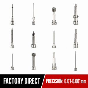 Precision Connector Pin Contact Terminal Swiss Type CNC Machined Pointed Pin